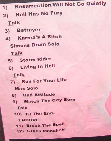 set list